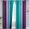 Ombre Teal and Purple Blackout Curtains by ESTELARTEXTILER