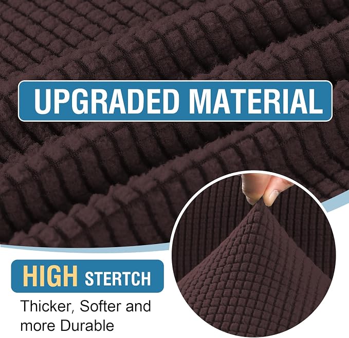 H.VERSAILTEX Sectional Couch Covers 8 Pieces Stretch Sofa Covers - Image 4