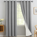 Yakamok Dove Grey Linen Curtains 100% Blackout 96 Inches Long, Room Darkening by Yakamok