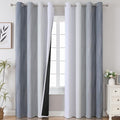 Estelar Textiler Grey and Greyish White Blackout Curtains & Drapes by ESTELARTEXTILER