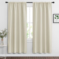 RYB HOME Curtains for Bedroom Living Room 63 inches Long, Thermal Insulated by RYBHOME