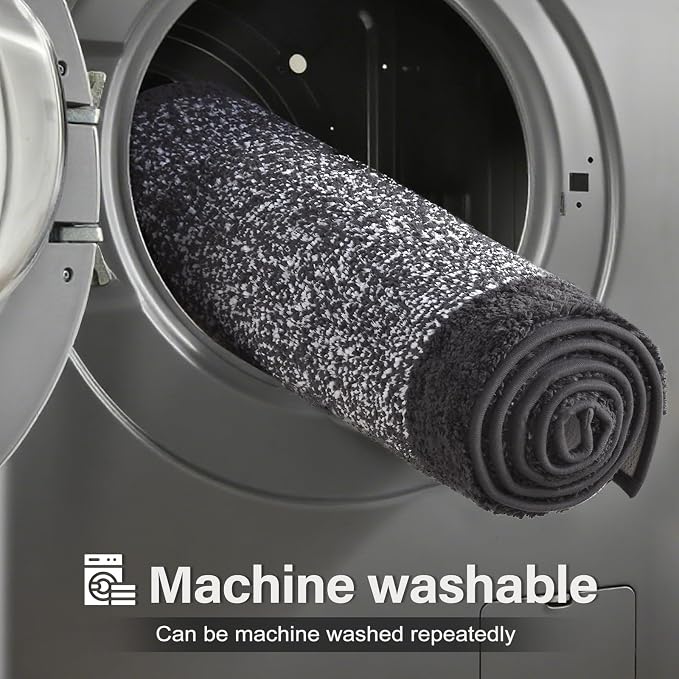 48x32 Large Bathroom Rugs Washable Non Slip, Dark Grey Bath Mat - Image 9