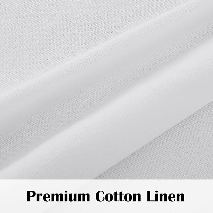 Boho Kitchen Curtains 36 Inch Length, Farmhouse Cotton Linen Tier Curtains - Image 6
