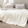 BEDELITE Fleece Blanket Soft Plush King Size Bed Blanket Cream 108"x90" | Ultra by BEDELITE