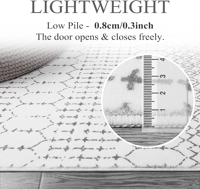 Lahome Moroccan Entryway Washable Rugs 2x3 Non-Slip Thin Kitchen Rug Throw - Image 6