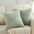 Fancy Homi 2 Packs Sage Green Euro Decorative Throw Pillow Covers 26x26 Inch by Fancy+Homi