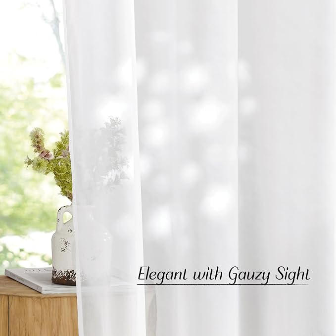 NICETOWN Sheer Curtains 90 inch Long - Image 5