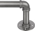 Zeerobee Curtain Rods for Windows 32 to 72, 1 Inch Industrial Wrap Around Grey by zeerobee