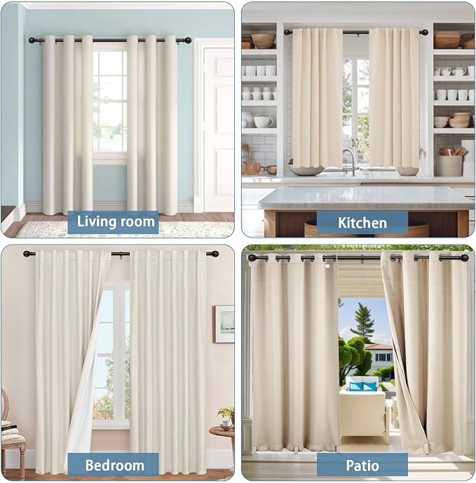 Black Curtain Rods for Windows 28 to 60 Inch, 2 Pack 5/8 Inch Diameter - Image 6