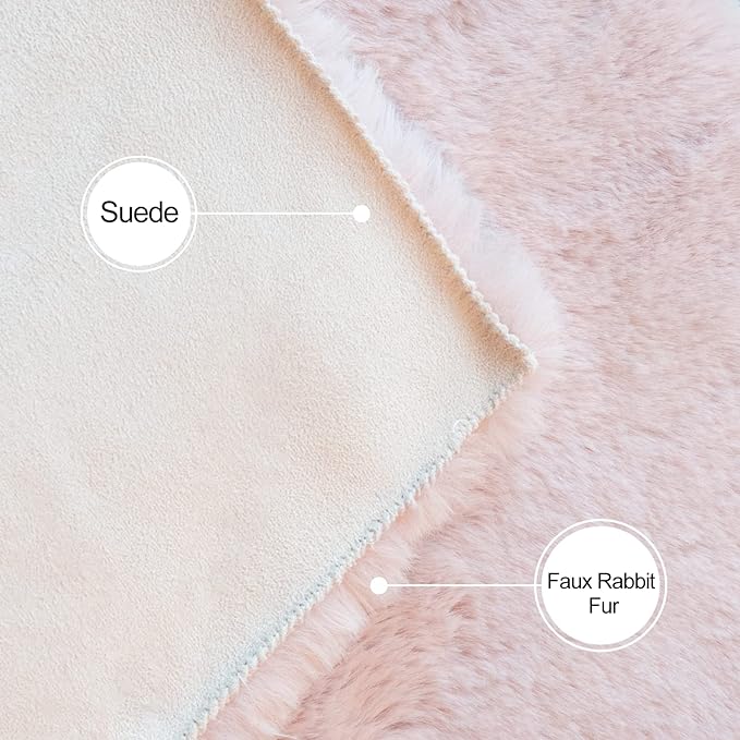 ORINOVA Fluffy Pink Washable Runner Rugs - Image 4