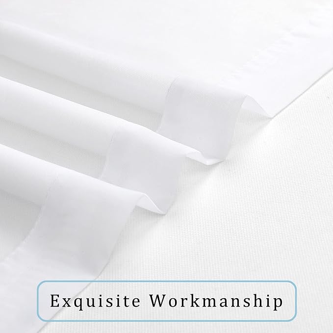 Short Sheer Curtains 30 Inches 2 Panels Set, Kitchen Curtains Tiers Light - Image 8