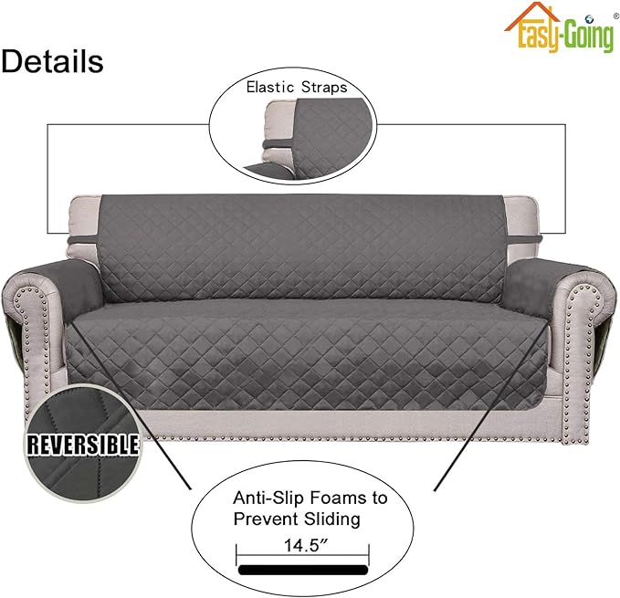 Easy-Going Reversible Loveseat Couch Cover - Image 3