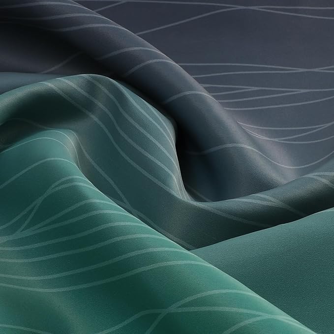 Black and Green Ombre Blackout Curtains 63 Inches Long | Gradient Color Curtains - Image 9