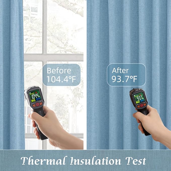 54 Inch Linen Full Blackout Window Curtains - Image 4
