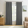 Grey Pinch Pleat Curtains & Drapes 104 Inches Long 2 Panels Set, Darkening by KEQIAOSUOCAI