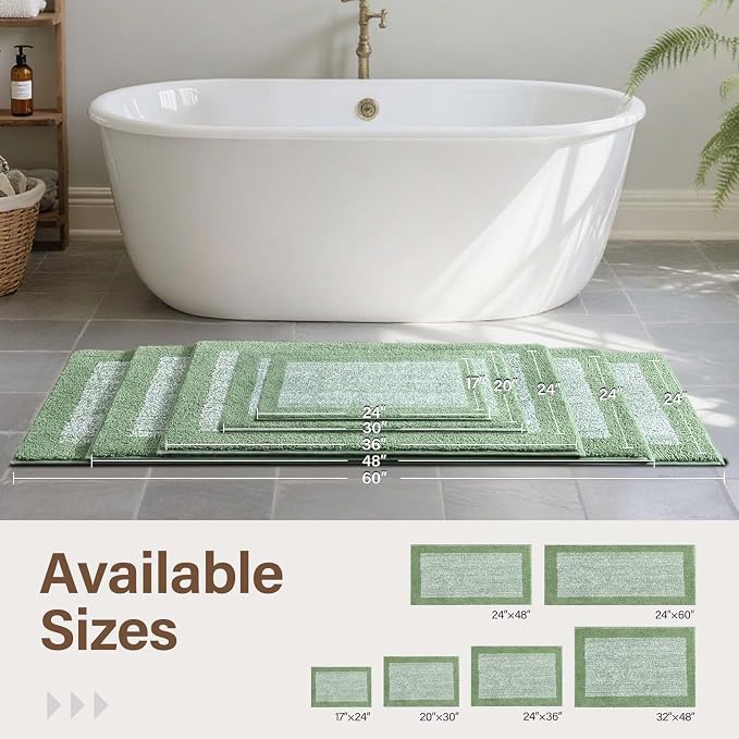 48x32 Large Bathroom Rugs Washable Non Slip, Soft Absorbent Quick Dry Mats - Image 6
