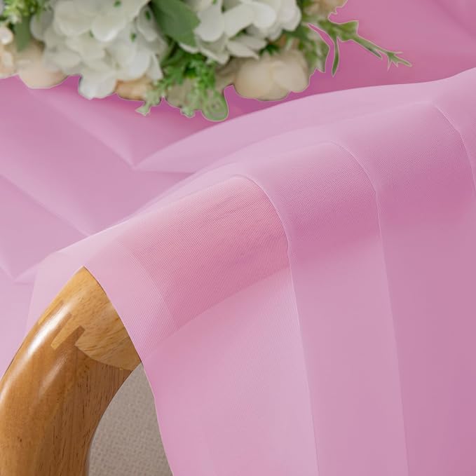 Chyhomenyc Sheer Curtains 63 Inch Length 2 Panels, Soft Airy, Rod Pocket - Image 2