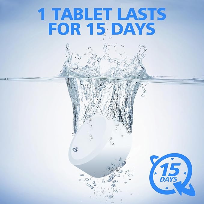 USKICH Toilet Bowl Cleaner Tablets 20 PACK, Bathroom Automatic Toilet Tank Cleaners with Bleach, Slow-Releasing Household Toilet Cleaners for Deodorizing, Descaling, against Tough Stains