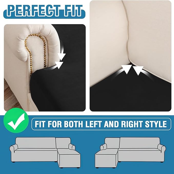Couch Cover Velvet Chaise Cushion Cover - Image 7