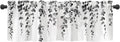 Watercolor Grey Leaves Window Valance by debraleye