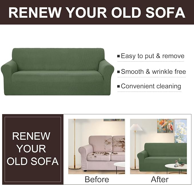 U-NICE HOME Stretch Couch Cover Sofa Cover Washable Sofa Slipcover Furniture - Image 5