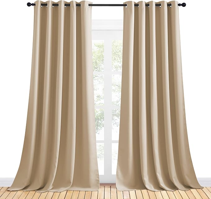 NICETOWN Room Darkening Draperies Window Curtain Panels, Thermal Insulated - Image 2