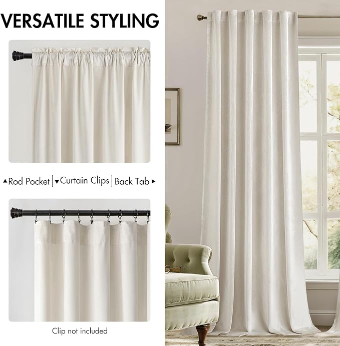 MIULEE Velvet Curtains 108 inches - Image 2