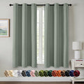MIULEE Blackout Curtains for Bedroom 2 Panels 40 x 45 Inch Long Light Green | by MIULEE