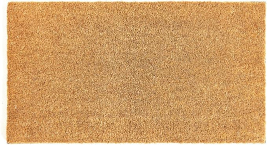 KANKUN Coco Coir Door Mat with Heavy Duty Backing, Welcome Doormat (17" x 30"), Doormat Entrance (Plain - Anti Shedding)