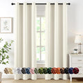 MIULEE Blackout Curtains for Bedroom 2 Panels 40 x 72 Inch Long Cream | Thermal by MIULEE