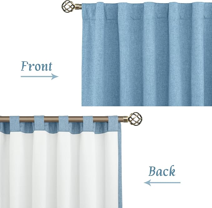 Linen 100% Blackout Window Curtains - Image 8