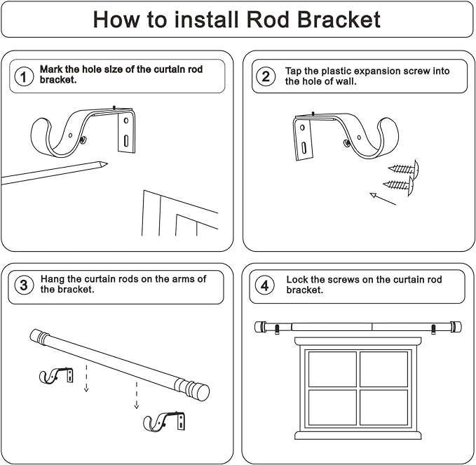 Byondeth Curtain Rods for Windows 16 to 48 or 60 Inches Max Adjustable Length 1 - Image 8