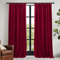RYB HOME Red Velvet Curtains 84 inches- Room Darkening Curtains Heavy Duty by RYBHOME