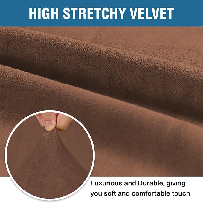 H.VERSAILTEX 1 Peice Stretch Velvet Sofa Covers - Image 3