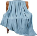 BEDELITE Fleece Blanket Twin Size Washed Blue Throw Blankets by BEDELITE