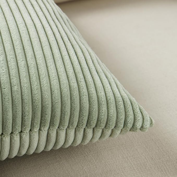 Fancy Homi 2 Packs Sage Green Lumbar Decorative Throw Pillow Covers 16x32 Inch - Image 5