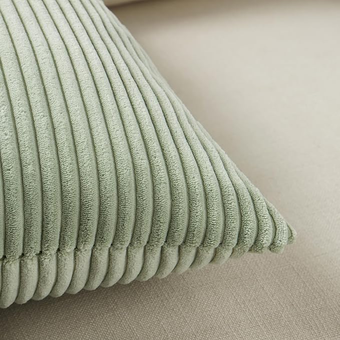 Fancy Homi 2 Packs Sage Green Lumbar Decorative Throw Pillow Covers 16x26 Inch - Image 5