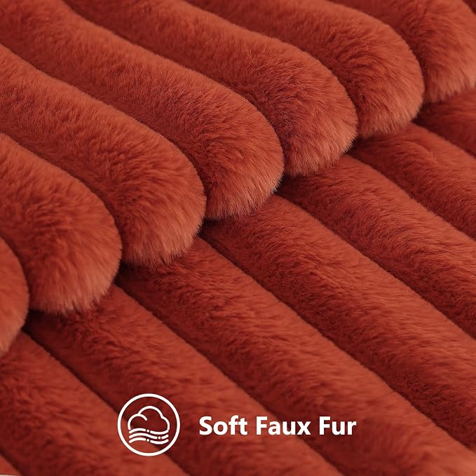 decorUhome Cozy Faux Fur Throw Pillow Covers 20x20 Set of 2 Decorative Soft - Image 2