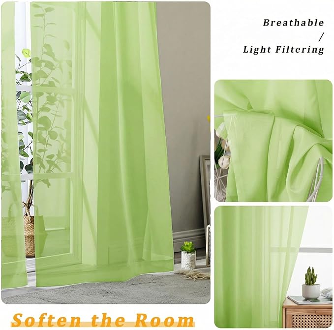 Gwine Sheer Curtains 63 Inch Length - Image 5