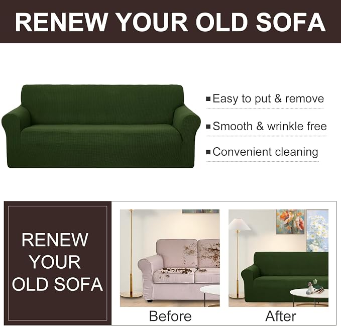 U-NICE HOME Stretch Couch Cover Sofa Cover Washable Sofa Slipcover Furniture - Image 5