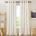 NICETOWN Linen Burlap 144 inches Long Curtains by NICETOWN