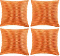 Fancy Homi 4 Packs Orange Fall Decorative Throw Pillow Covers 18x18 Inch by Fancy+Homi