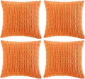 Fancy Homi 4 Packs Orange Fall Decorative Throw Pillow Covers 24x24 Inch by Fancy+Homi