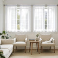 MIULEE White Short Sheer Curtains 54 Inches Long 4 Panels 42 x 54 Inches | by MIULEE