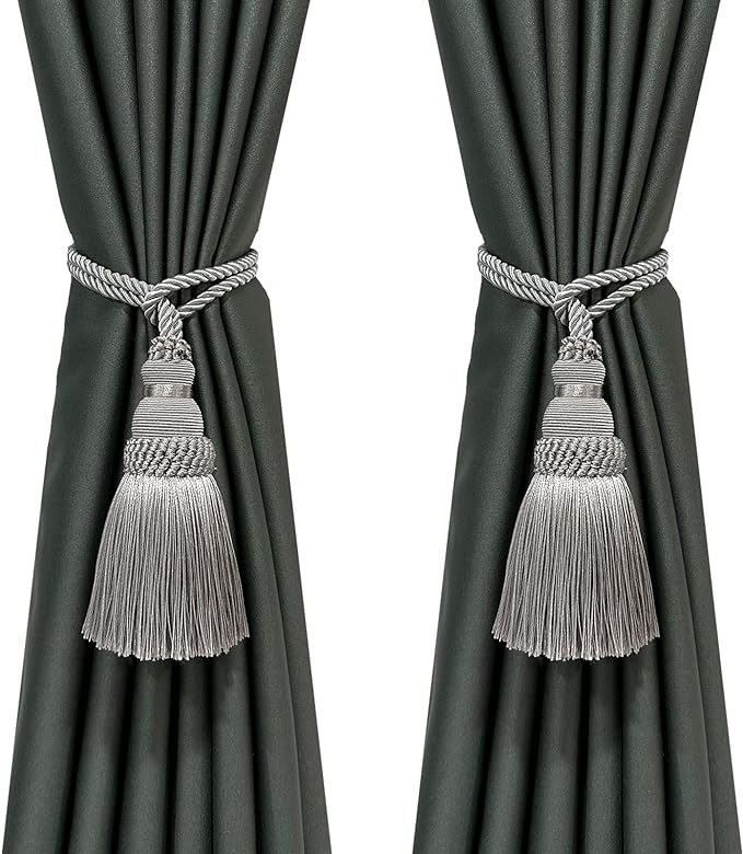 Fenghuangwu 2 Pack Curtain Tie Backs Rope Tassels by fenghuangwu