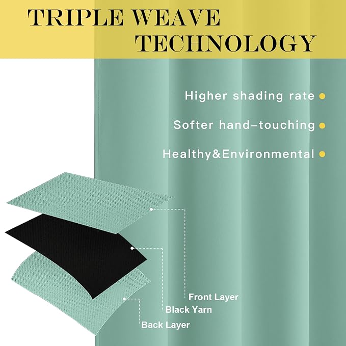NICETOWN Blackout Sliding Door Curtains 84 Inch Length, Extra Wide Room Divider - Image 4