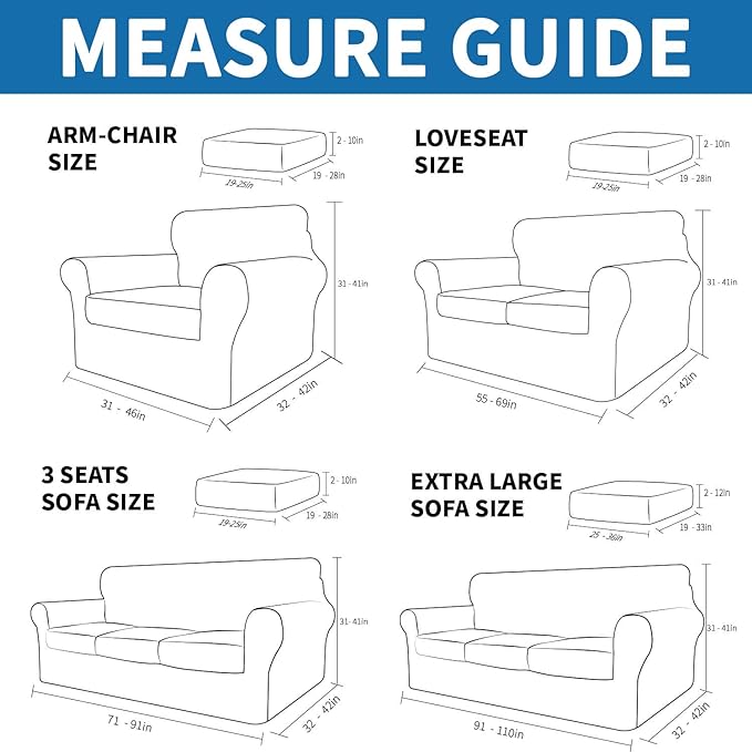 XINEAGE 2026 New 2 Piece Chair Cover - Image 2