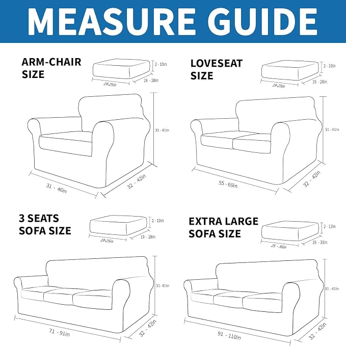 XINEAGE 2026 New 2 Piece Chair Cover - Image 6