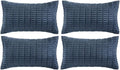 Fancy Homi 4 Packs Dusty Blue Decorative Throw Pillow Covers 14x24 Inch by Fancy+Homi