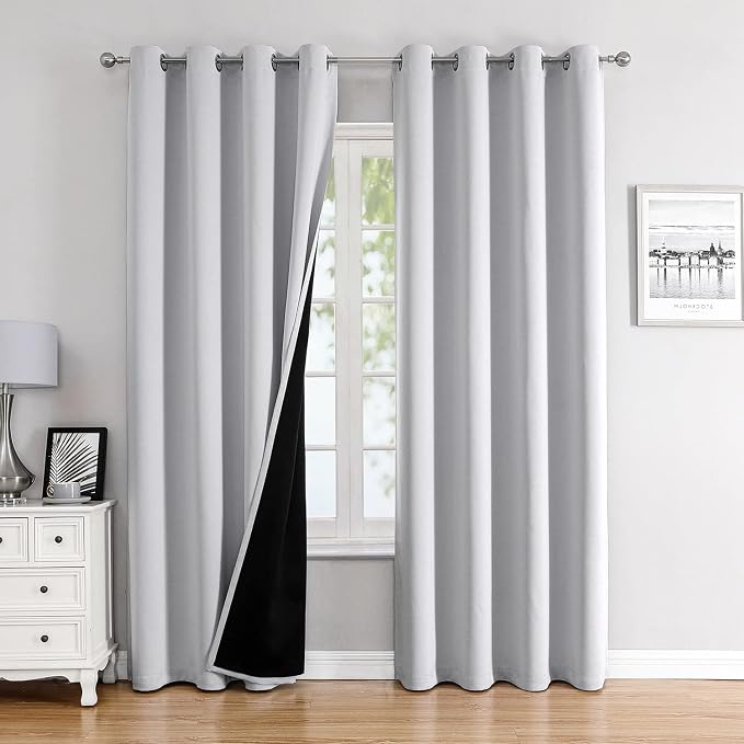 ChrisDowa 100% Blackout Curtains 108 inch Long by ChrisDowa
